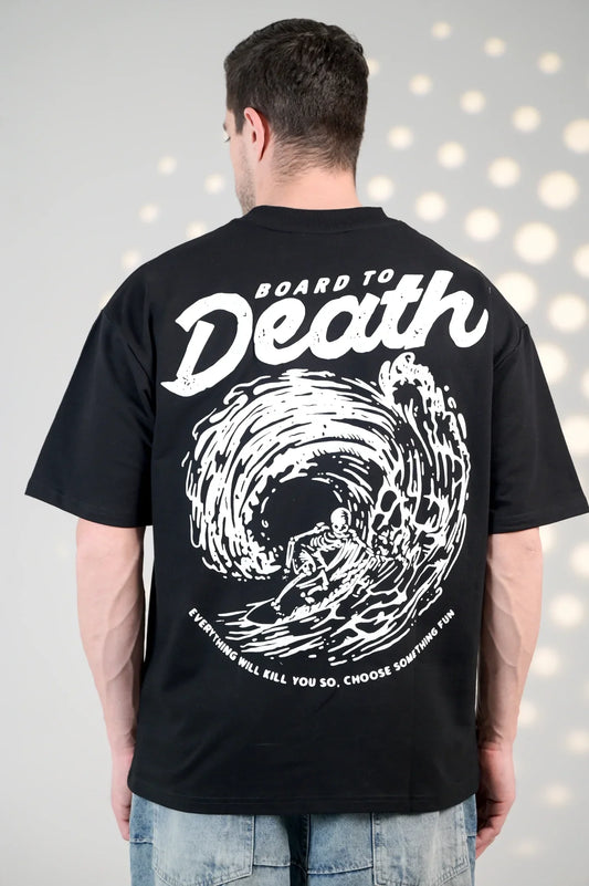 Ride the Edge with BluOry’s “Board to Death” Oversized T-Shirt