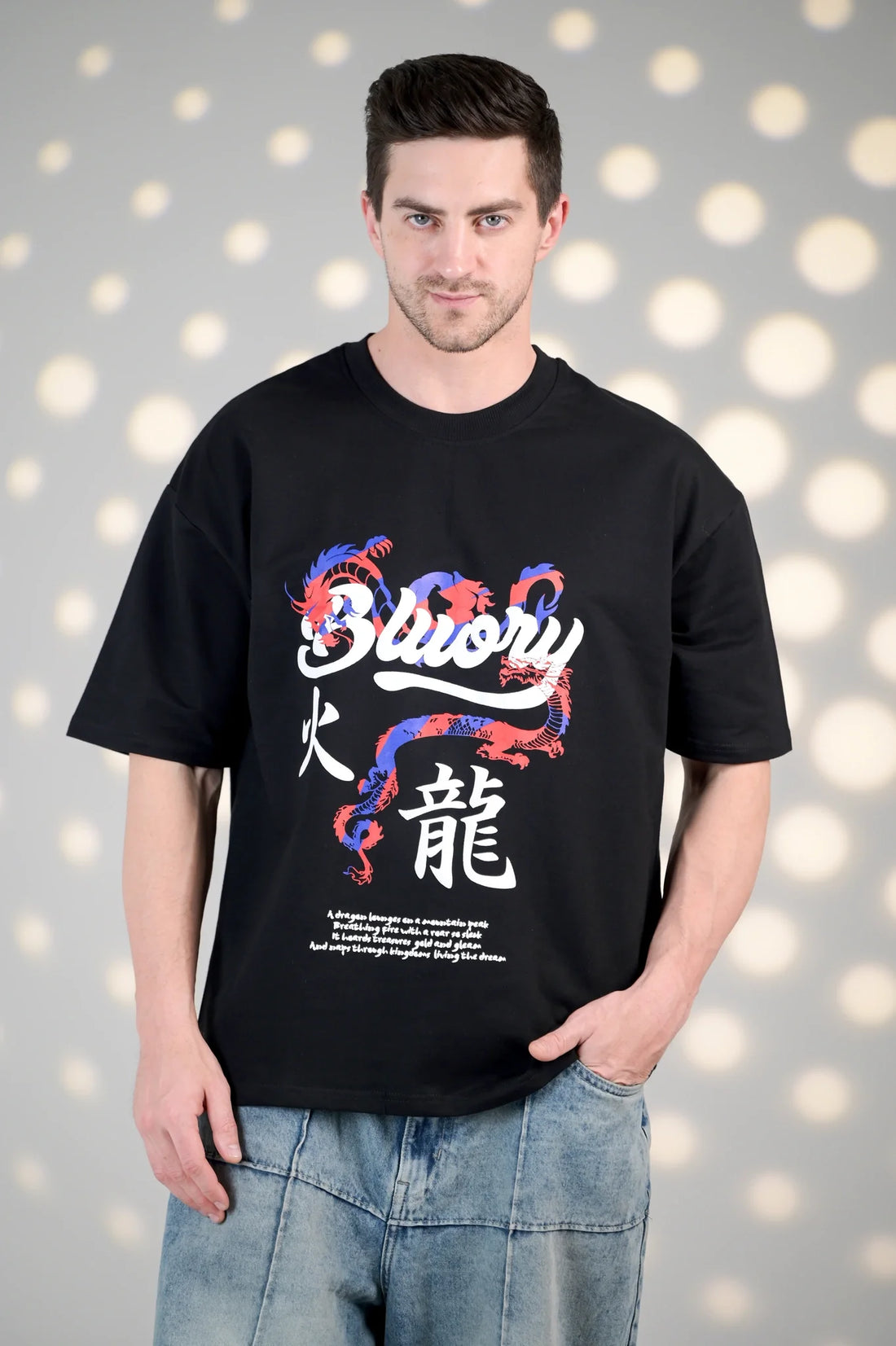 Ignite Your Style with BluOry’s “Dragon Spirit” Oversized T-Shirt
