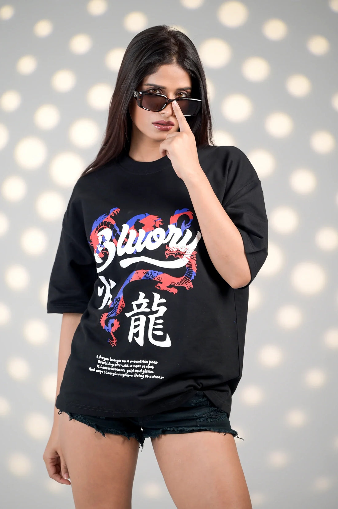 Embrace the Fire: BluOry’s “Dragon Spirit” Oversized T-Shirt