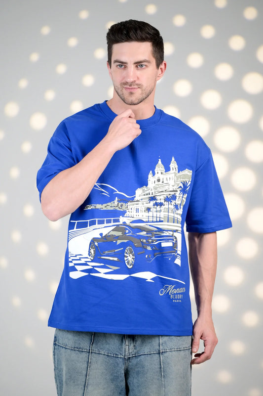 Experience Grand Luxury: BluOry’s “Monaco Drive” Oversized T-Shirt