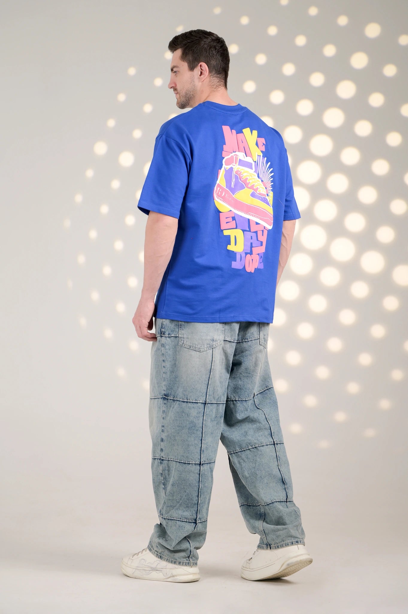 BluOry_premium_luxury_oversized_t-shirt__India_mumbai_delhi_chandigarh_banglore_lucknow_-M.E.D.D. Sneaker Tee - BluOry-["blue","Blue T-shirt","make every day dope tshirt","Oversized T-shirt","sneaker T-shirt","T-shirt","tshirt"]