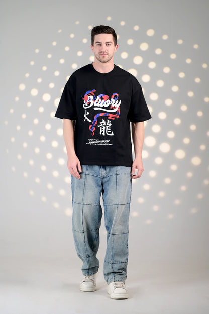 BluOry_premium_luxury_oversized_t-shirt__India_mumbai_delhi_chandigarh_banglore_lucknow_-Dragon Spirit Tee - BluOry-[]