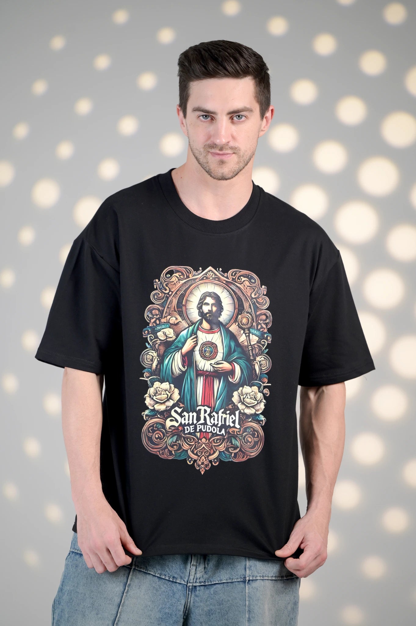 BluOry_premium_luxury_oversized_t-shirt__India_mumbai_delhi_chandigarh_banglore_lucknow_-San Rafriel de Pudola Tee - BluOry-[]
