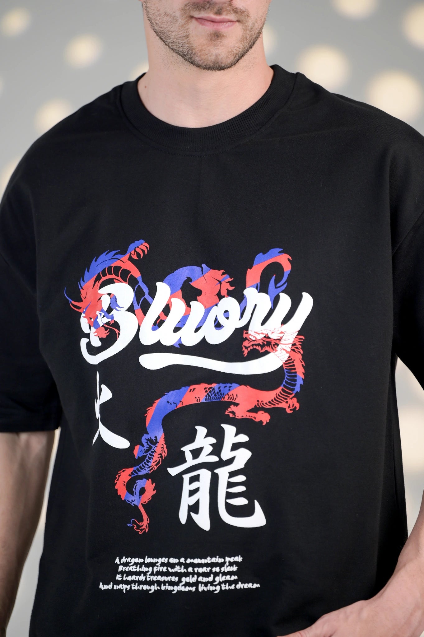 BluOry_premium_luxury_oversized_t-shirt__India_mumbai_delhi_chandigarh_banglore_lucknow_-Dragon Spirit Tee - BluOry-[]