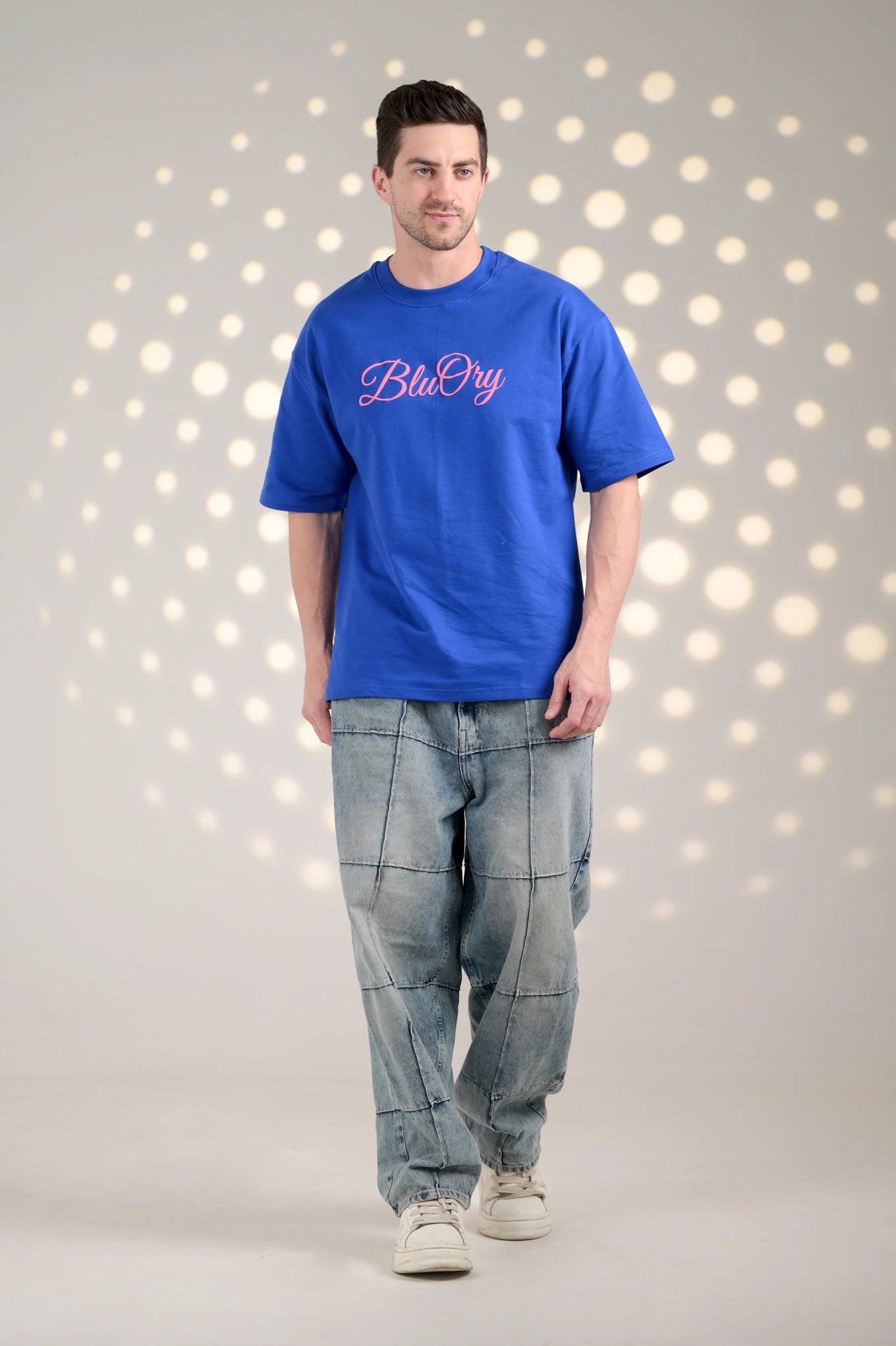BluOry_premium_luxury_oversized_t-shirt__India_mumbai_delhi_chandigarh_banglore_lucknow_-M.E.D.D. Sneaker Tee - BluOry-["blue","Blue T-shirt","make every day dope tshirt","Oversized T-shirt","sneaker T-shirt","T-shirt","tshirt"]
