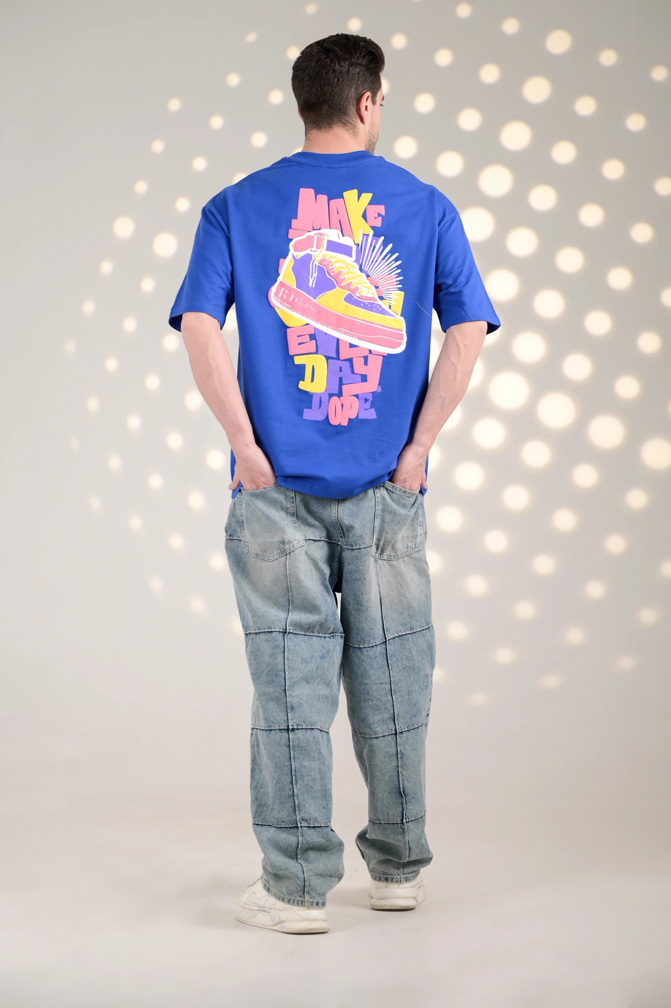 BluOry_premium_luxury_oversized_t-shirt__India_mumbai_delhi_chandigarh_banglore_lucknow_-M.E.D.D. Sneaker Tee - BluOry-["blue","Blue T-shirt","make every day dope tshirt","Oversized T-shirt","sneaker T-shirt","T-shirt","tshirt"]