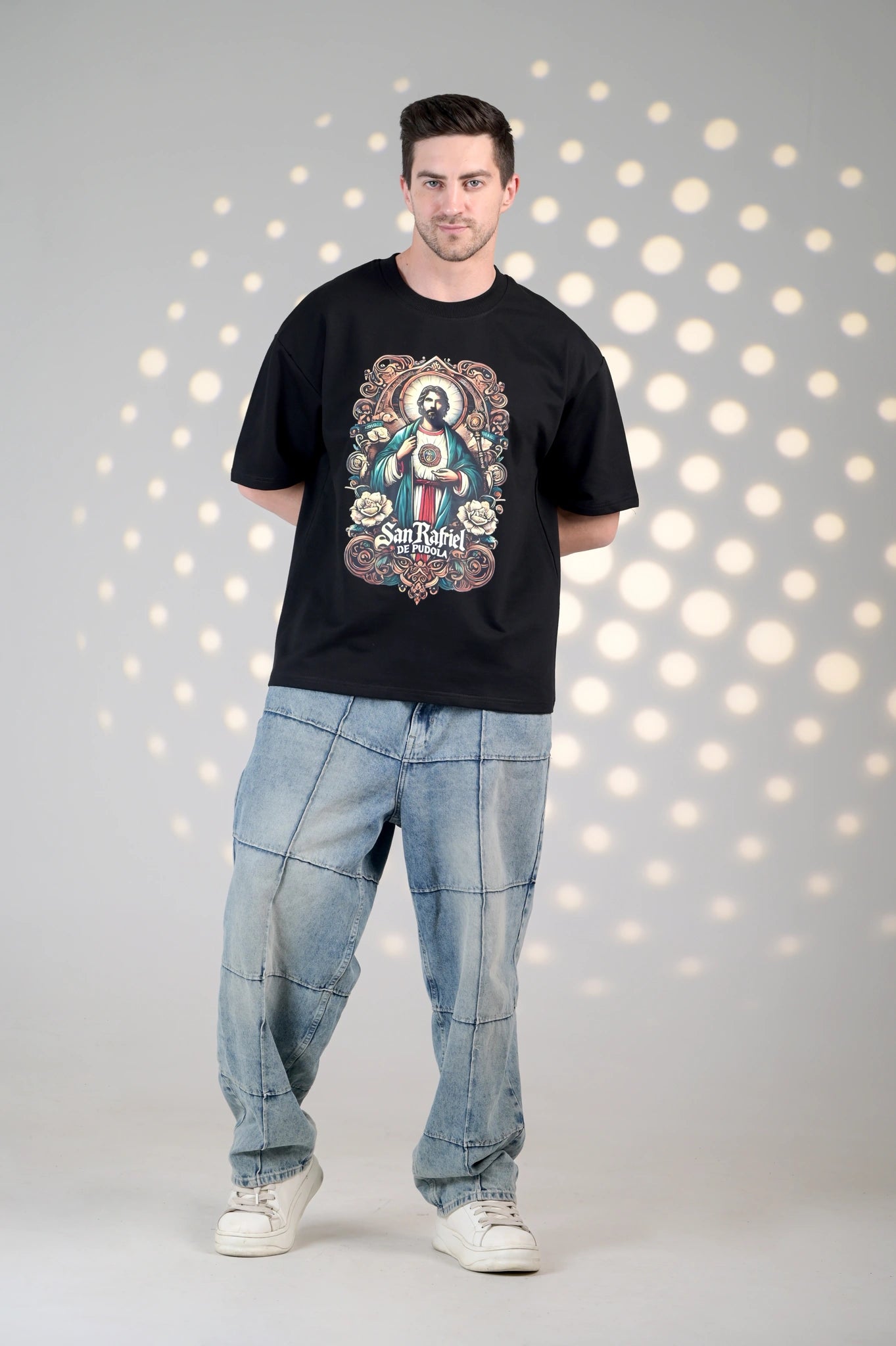 BluOry_premium_luxury_oversized_t-shirt__India_mumbai_delhi_chandigarh_banglore_lucknow_-San Rafriel de Pudola Tee - BluOry-[]