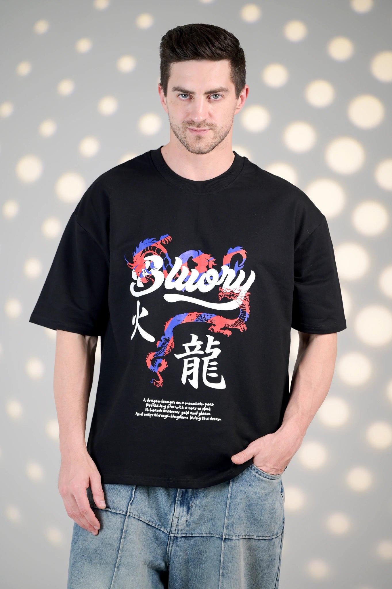 BluOry_premium_luxury_oversized_t-shirt__India_mumbai_delhi_chandigarh_banglore_lucknow_-Dragon Spirit Tee - BluOry-[]