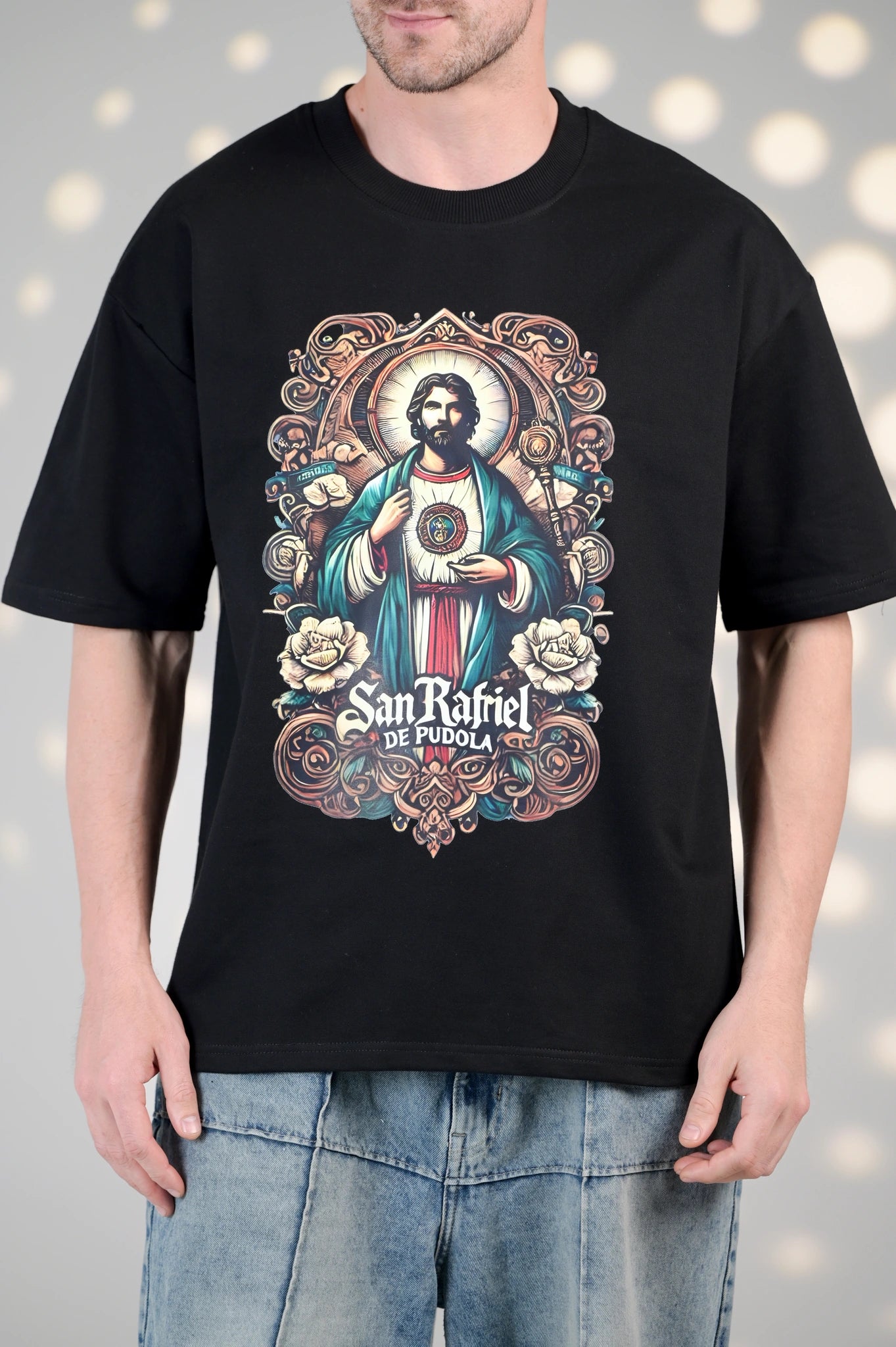 BluOry_premium_luxury_oversized_t-shirt__India_mumbai_delhi_chandigarh_banglore_lucknow_-San Rafriel de Pudola Tee - BluOry-[]