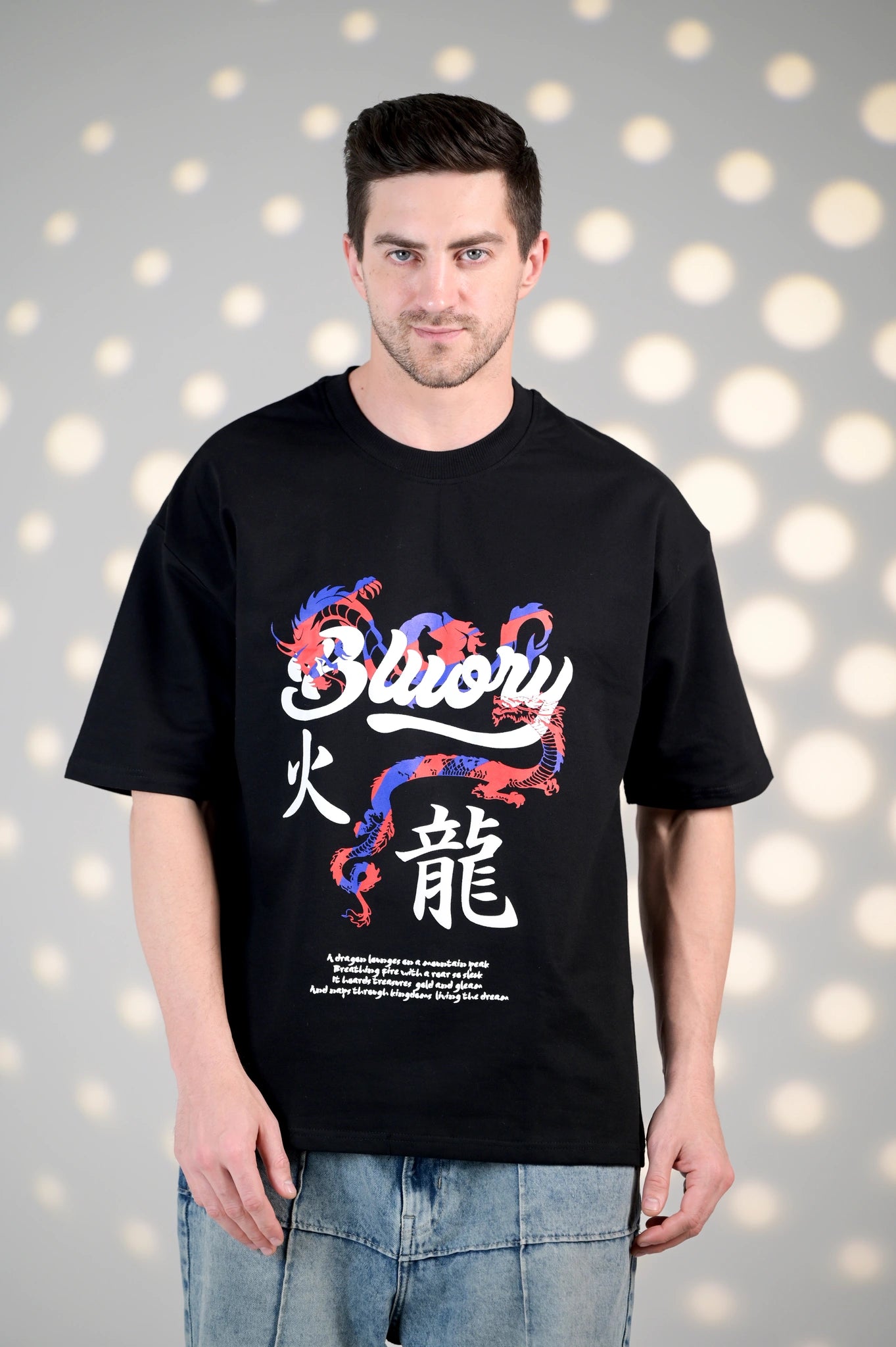 BluOry_premium_luxury_oversized_t-shirt__India_mumbai_delhi_chandigarh_banglore_lucknow_-Dragon Spirit Tee - BluOry-[]