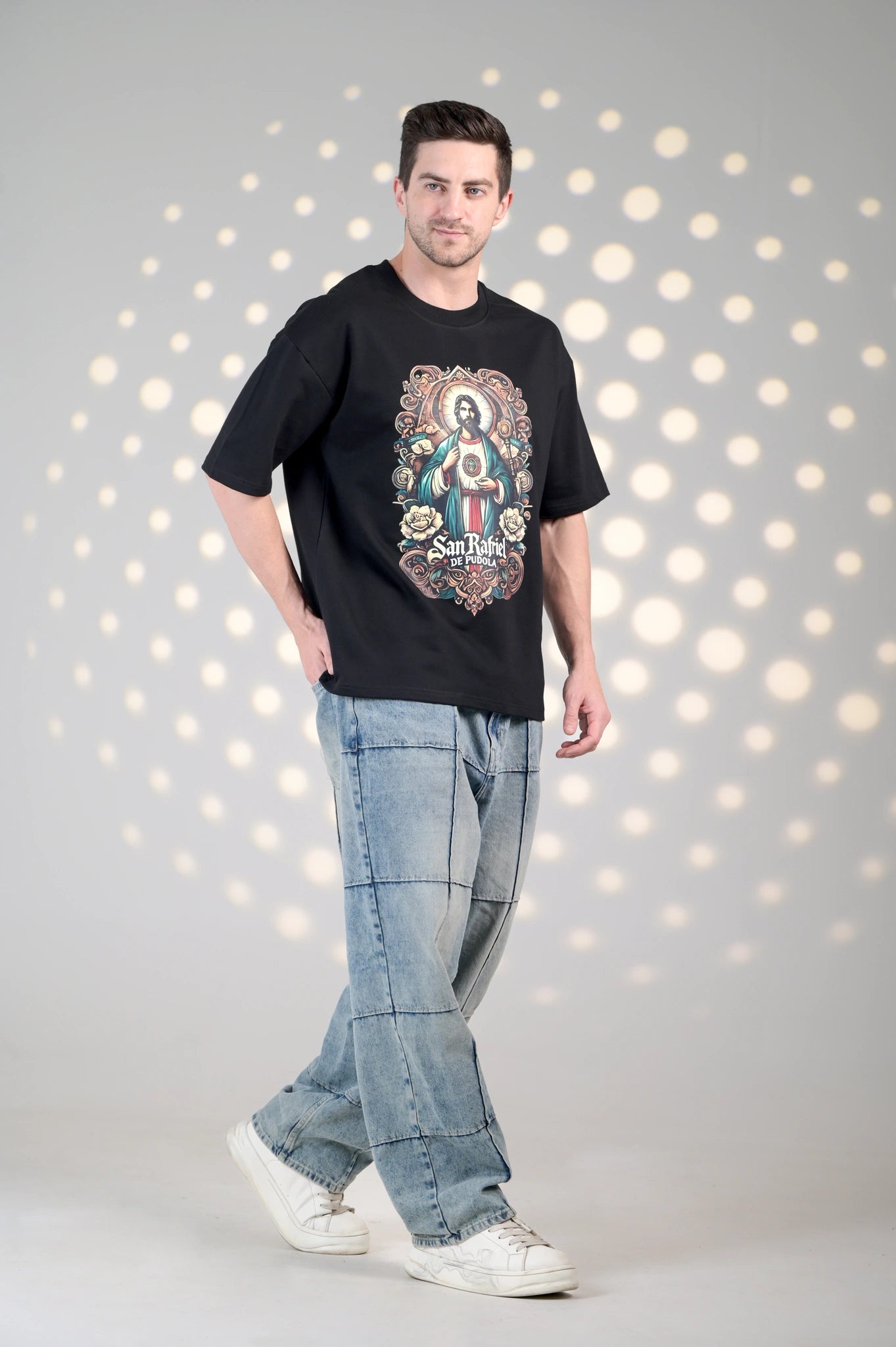 BluOry_premium_luxury_oversized_t-shirt__India_mumbai_delhi_chandigarh_banglore_lucknow_-San Rafriel de Pudola Tee - BluOry-[]