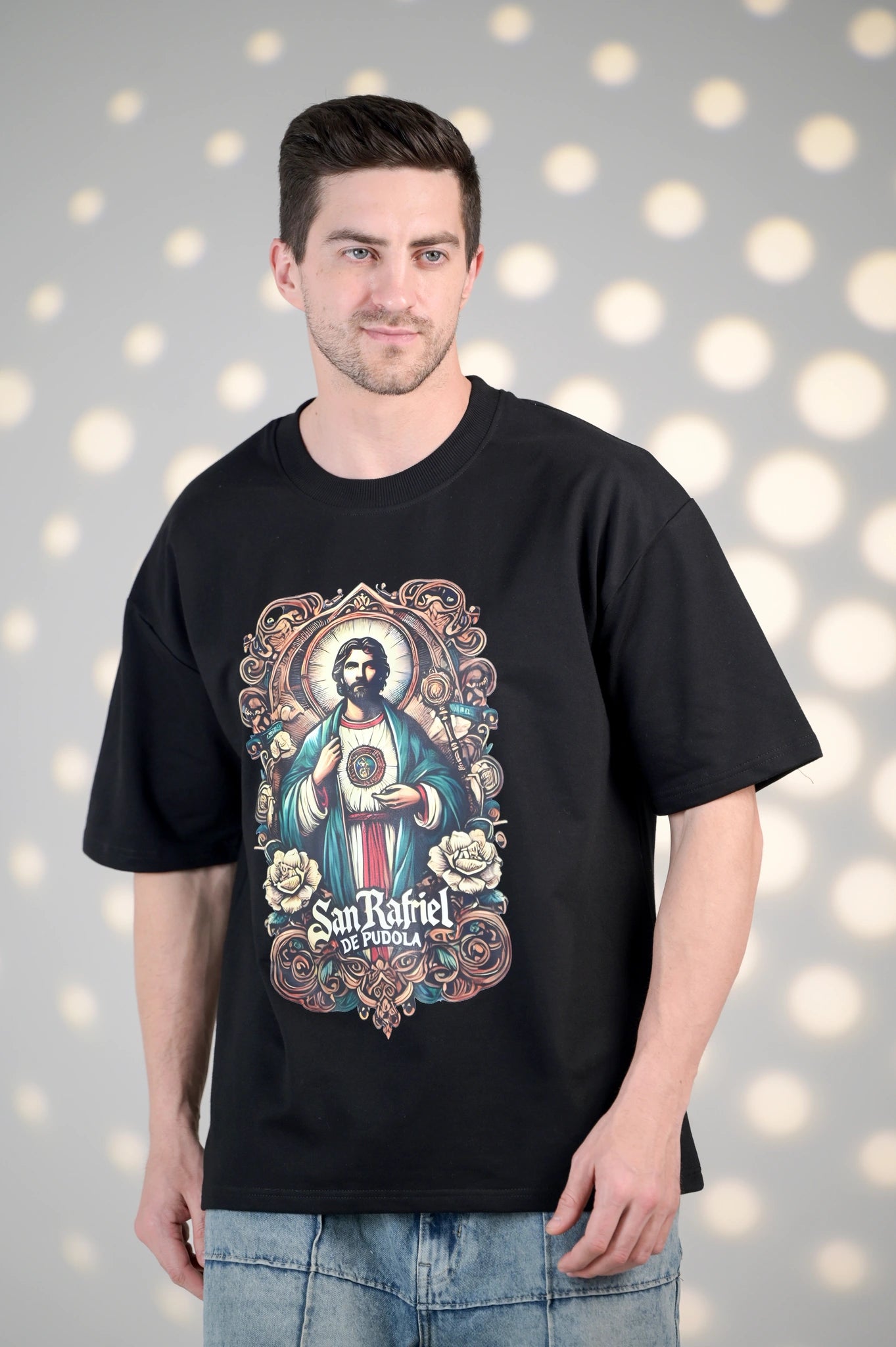 BluOry_premium_luxury_oversized_t-shirt__India_mumbai_delhi_chandigarh_banglore_lucknow_-San Rafriel de Pudola Tee - BluOry-[]