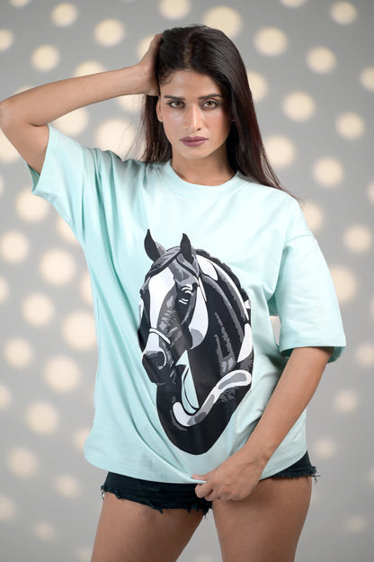 BluOry_premium_luxury_oversized_t-shirt__India_mumbai_delhi_chandigarh_banglore_lucknow_-Majestic Stallion T-shirt - BluOry-[]