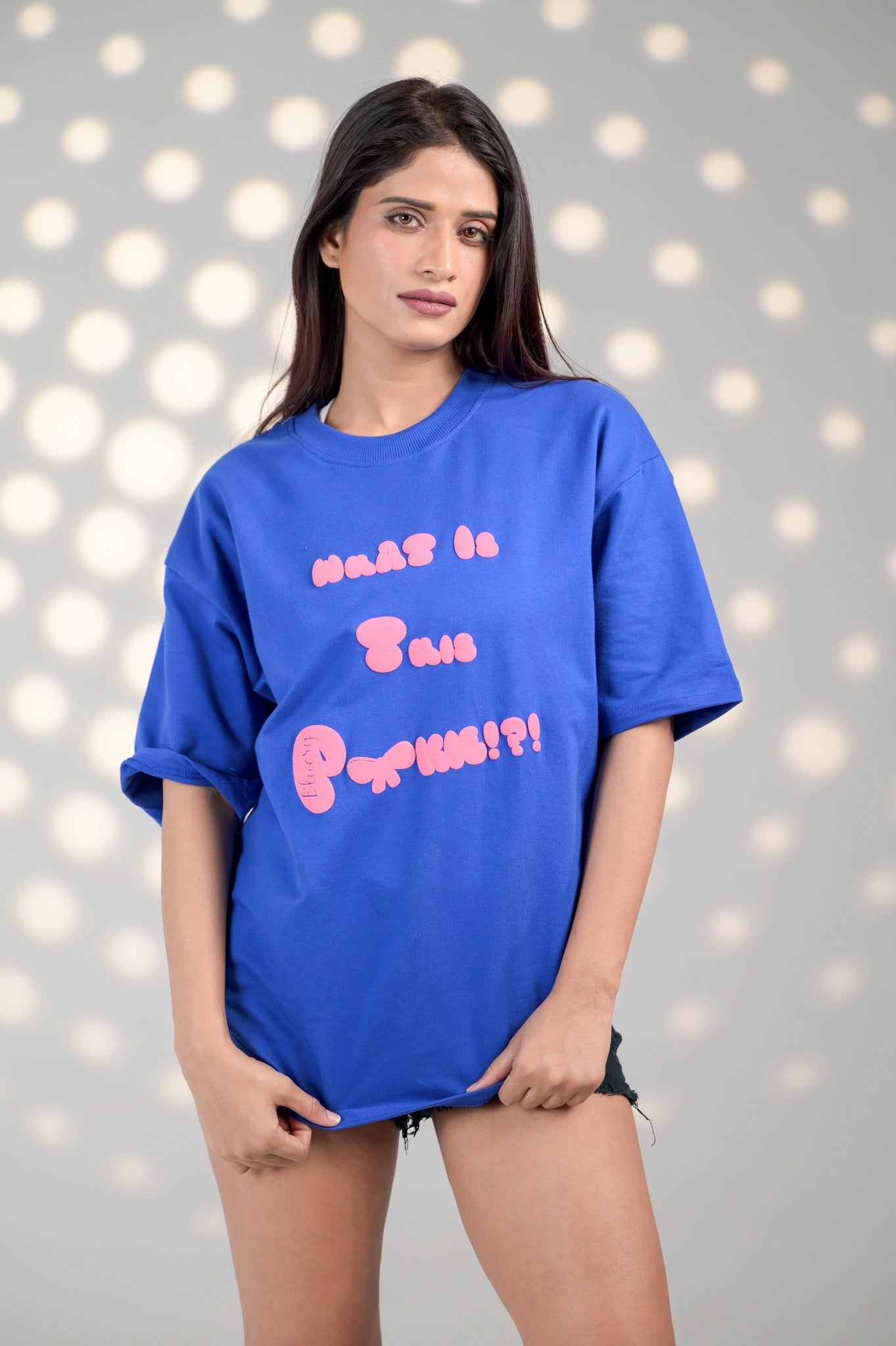 BluOry_premium_luxury_oversized_t-shirt__India_mumbai_delhi_chandigarh_banglore_lucknow_-What Is This Pookie - BluOry-["blue","Blue T-shirt","make every day dope tshirt","Oversized T-shirt","sneaker T-shirt","T-shirt","tshirt"]