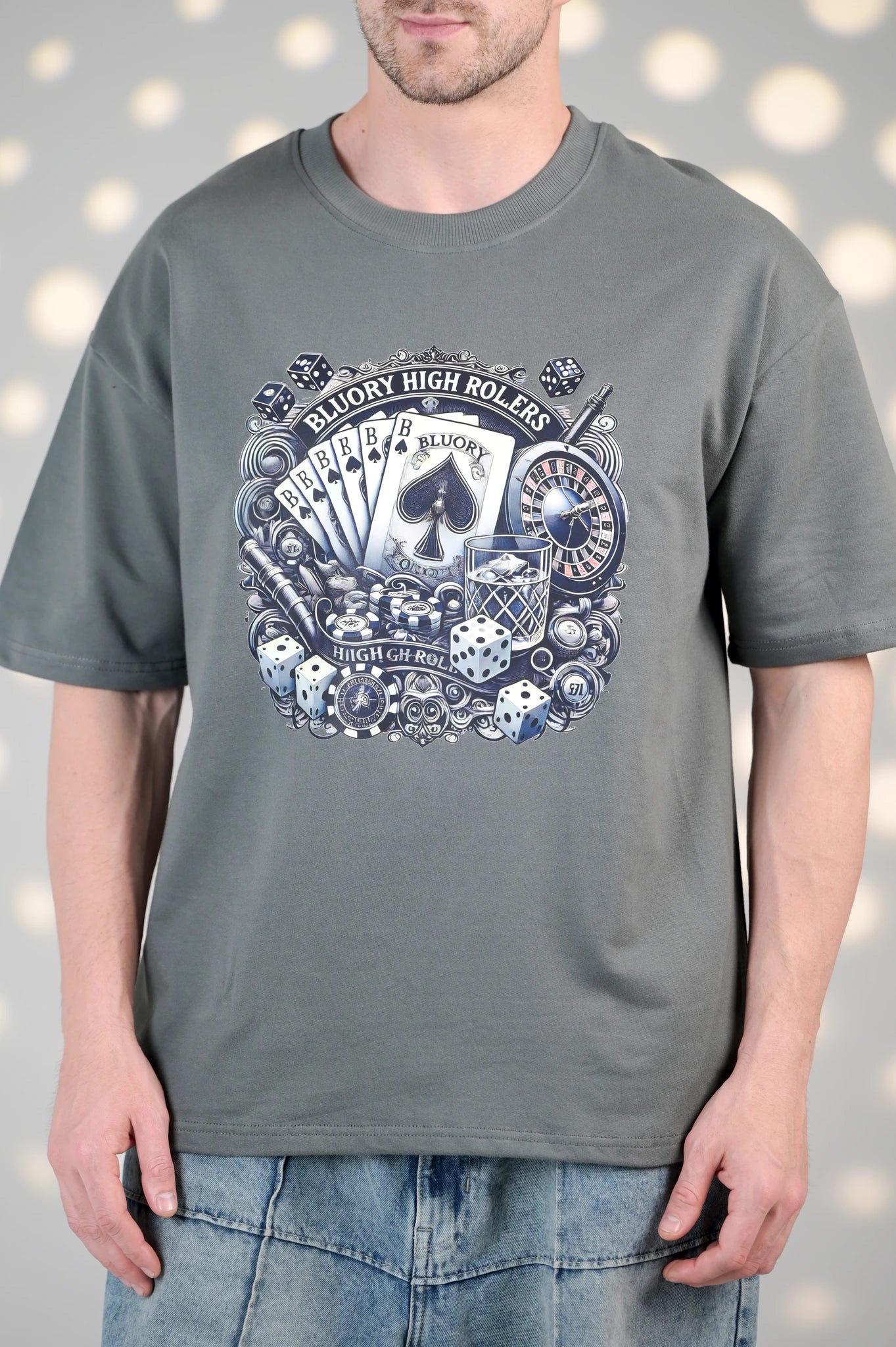 BluOry_premium_luxury_oversized_t-shirt__India_mumbai_delhi_chandigarh_banglore_lucknow_-High Rolers Tee - BluOry-[]