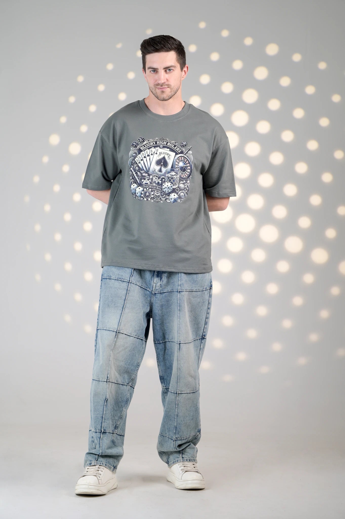 BluOry_premium_luxury_oversized_t-shirt__India_mumbai_delhi_chandigarh_banglore_lucknow_-High Rolers Tee - BluOry-[]