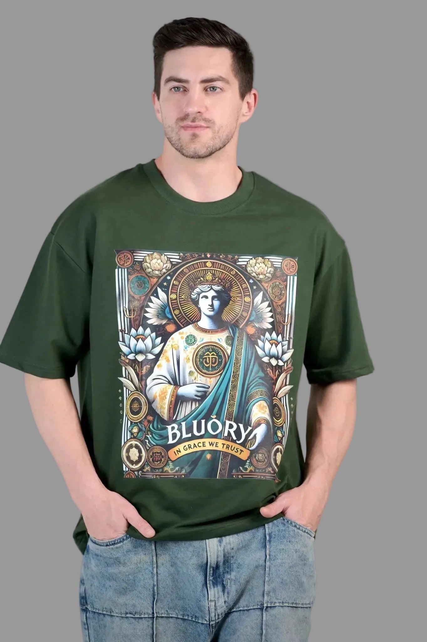 BluOry_premium_luxury_oversized_t-shirt__India_mumbai_delhi_chandigarh_banglore_lucknow_-ArtGod T-shirt - BluOry-[]
