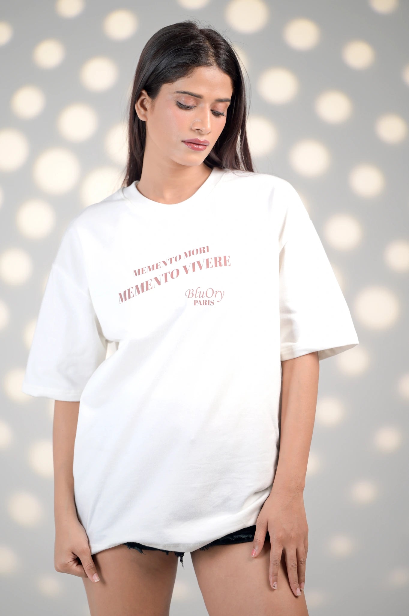 BluOry_premium_luxury_oversized_t-shirt__India_mumbai_delhi_chandigarh_banglore_lucknow_-Memento Mori, Memento Vivere Tee - BluOry-[]